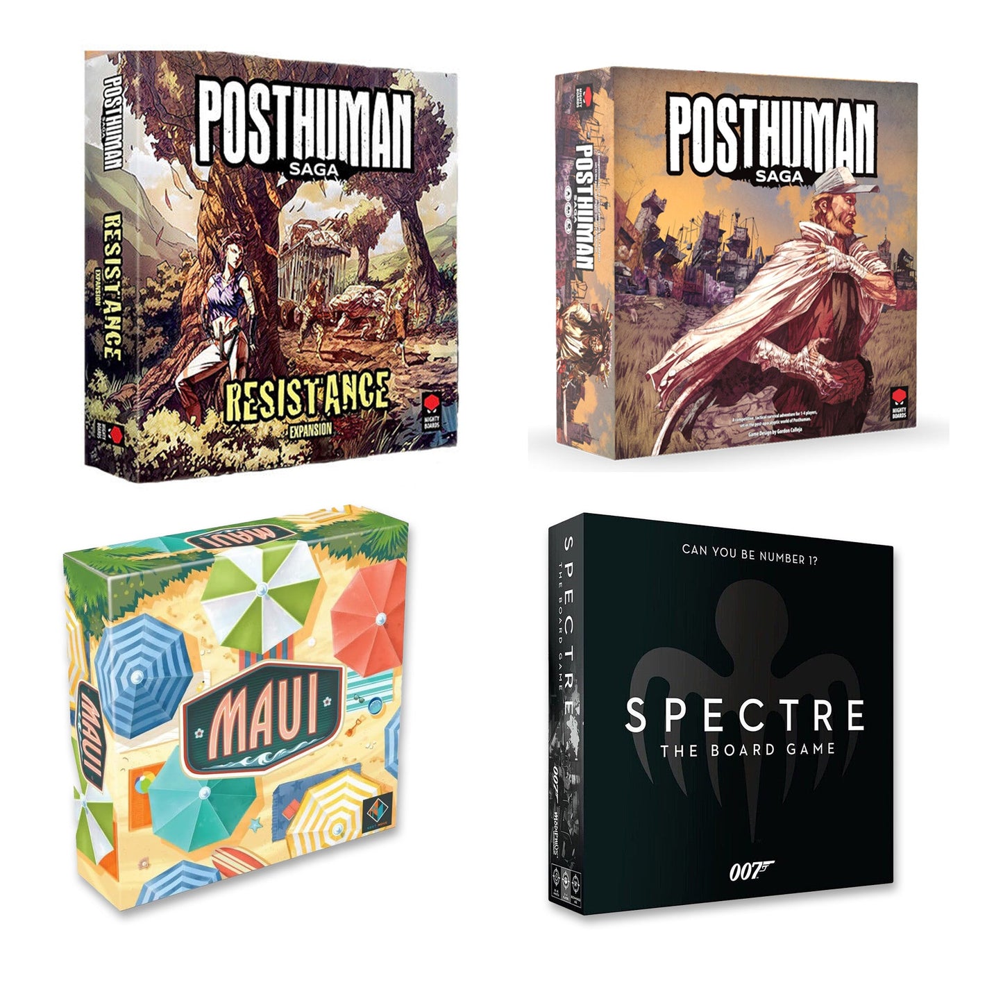 Board Game Bundle | Spectre The Board Game 007 - Maui Board Game - Posthuman - Posthuman Resistance Saga | Bundle of 3 - Bundle Please