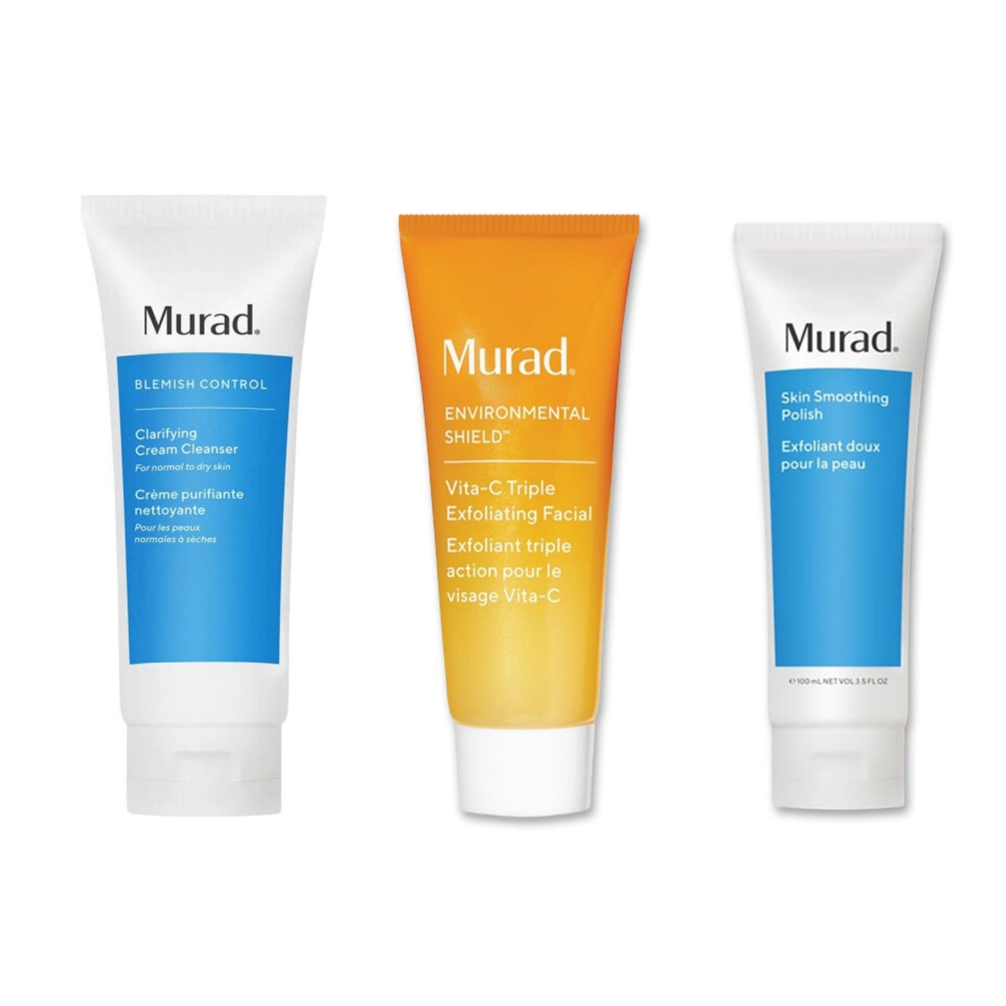 Murad BIG BUNDLE | 6 pcs including Environmental Shield VITA-C Triple Exfoliating Facial and Blemish Control Clarifying Cleanser - Bundle Please